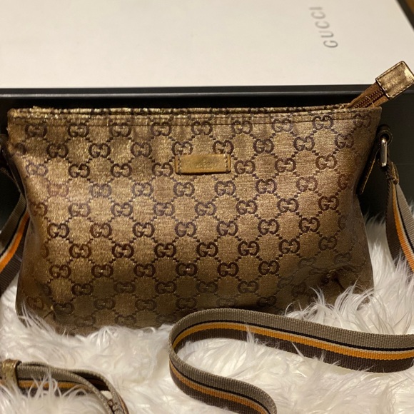 Gucci Bags Gucci Crossbody Shoulder Pvc Goldcrystal Monogram Canvas